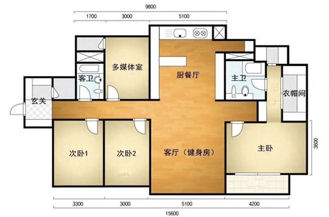 威廉希尔williamhill新婚配偶的自律生涯：155㎡极简不花哨“去客堂化”当健身区用(图2)